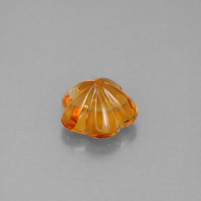 1,22 ctw natürlicher orangefarbener Citrin, Blumenschliff, Transparent