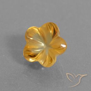 9,17 ctw natürlicher Dunkelgolden Citrin, Blumen-Schliff, Transparent