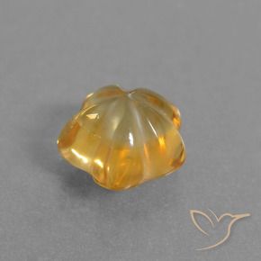 9,17 ctw natürlicher Dunkelgolden Citrin, Blumen-Schliff, Transparent