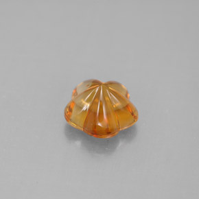 1,27 ctw natürlicher orangefarbener Citrin, Blumenschliff, Transparent