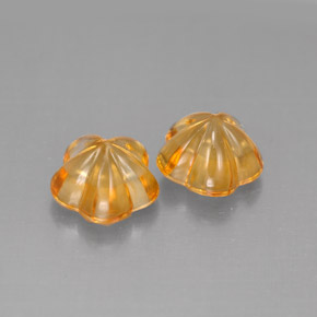  ct natürliche orangefarbener Citrin-Edelsteine, Blumenschliff, Transparent
