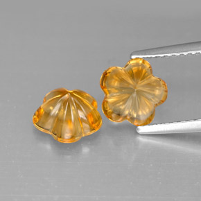 ct natürliche Gold Citrin-Edelsteine, Blumenschliff, Transparent