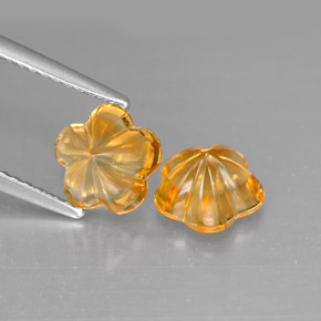 ct natürliche Gold Citrin-Edelsteine, Blumenschliff, Transparent