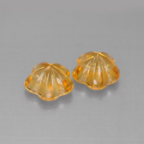  ct natürliche Gold Citrin-Edelsteine, Blumenschliff, Transparent