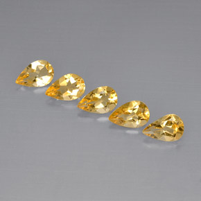 3,55 ct natürliche gelber Citrin-Edelsteine, Birnenform, VVS-VS