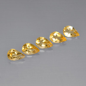 3,55 ct natürliche gelber Citrin-Edelsteine, Birnenform, VVS-VS