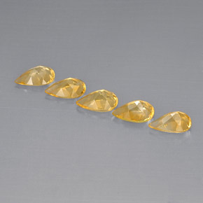 3,55 ct natürliche gelber Citrin-Edelsteine, Birnenform, VVS-VS
