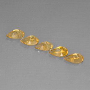 3,95 ct natürliche gelber Citrin-Edelsteine, Birnenform, VVS-VS