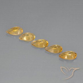 3.59 ct natürliche Light Orange-Gold  Citrin-Edelsteine, Birnenform, VVS-VS