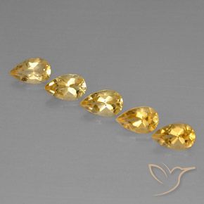 4.17 ct natürliche Golden Citrin-Edelsteine, Birnenform, VVS-VS