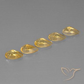 4.17 ct natürliche Golden Citrin-Edelsteine, Birnenform, VVS-VS