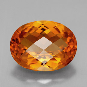 5,44 ctw natürlicher orangefarbener Citrin, Oval Schliff, VVS