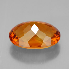 5,44 ctw natürlicher orangefarbener Citrin, Oval Schliff, VVS