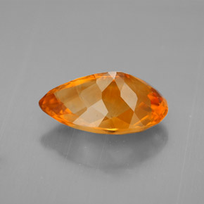 4,18 ctw natürlicher orangefarbener Citrin, Birnenform, VVS