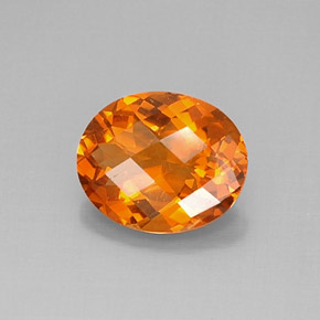 3,22 ctw natürlicher orangefarbener Citrin, Oval Schliff, VVS-VS
