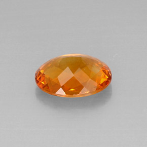 3,22 ctw natürlicher orangefarbener Citrin, Oval Schliff, VVS-VS