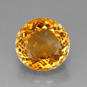 16,98 ctw natürlicher orangefarbener Citrin, Rundschliff, VVS