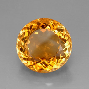 16,98 ctw natürlicher orangefarbener Citrin, Rundschliff, VVS