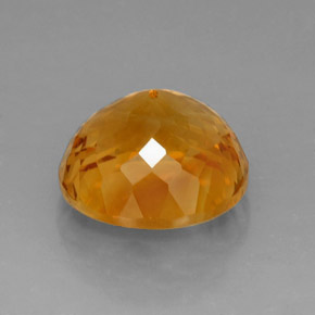 16,98 ctw natürlicher orangefarbener Citrin, Rundschliff, VVS