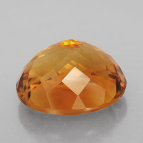 11,83 ctw natürlicher orangefarbener Citrin, Oval Schliff, IF
