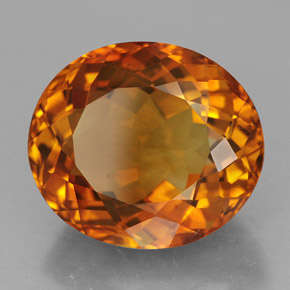 11,24 ctw natürlicher orangefarbener Citrin, Oval Schliff, VVS