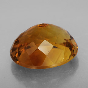 11,24 ctw natürlicher orangefarbener Citrin, Oval Schliff, VVS