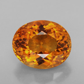 6,55 ctw natürlicher orangefarbener Citrin, Oval Schliff, VVS