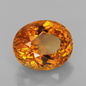 6,55 ctw natürlicher orangefarbener Citrin, Oval Schliff, VVS