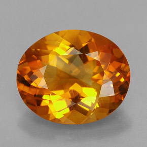 4,27 ctw natürlicher orangefarbener Citrin, Oval Schliff, VVS
