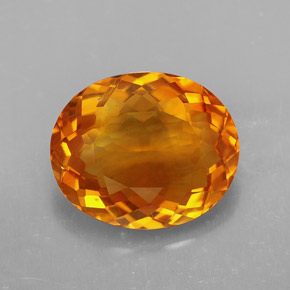 4,70 ctw natürlicher orangefarbener Citrin, Oval Schliff, VVS-VS