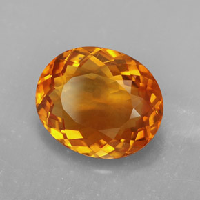 4,70 ctw natürlicher orangefarbener Citrin, Oval Schliff, VVS-VS