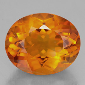 4,60 ctw natürlicher orangefarbener Citrin, Oval Schliff, VVS-VS