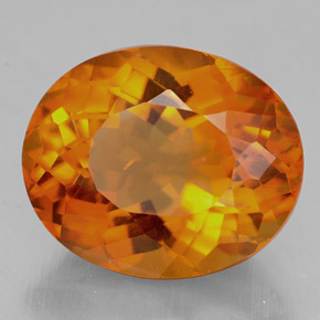 4,60 ctw natürlicher orangefarbener Citrin, Oval Schliff, VVS-VS