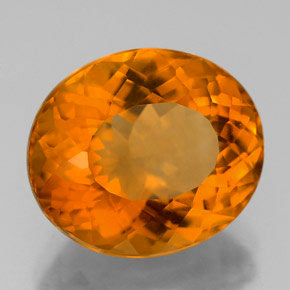 6,32 ctw natürlicher orangefarbener Citrin, Oval Schliff, VVS
