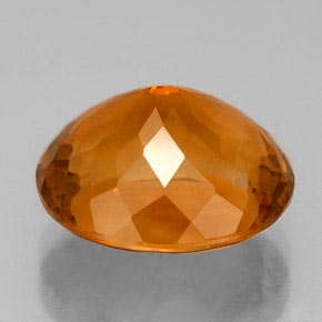 6,32 ctw natürlicher orangefarbener Citrin, Oval Schliff, VVS