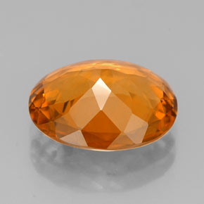 3,47 ctw natürlicher orangefarbener Citrin, Oval Schliff, VVS