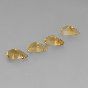  ct natürliche Gold Citrin-Edelsteine, Birnenform, VVS