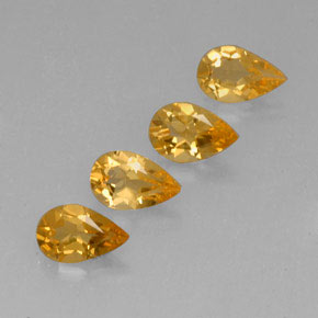 2,51 ct natürliche gelber Citrin-Edelsteine, Birnenform, VVS