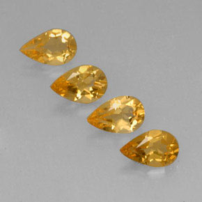 2,51 ct natürliche gelber Citrin-Edelsteine, Birnenform, VVS