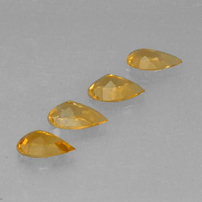 2,51 ct natürliche gelber Citrin-Edelsteine, Birnenform, VVS