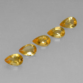 3,08 ct natürliche goldener Citrin-Edelsteine, Birnenform, VVS