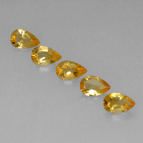 3,08 ct natürliche goldener Citrin-Edelsteine, Birnenform, VVS