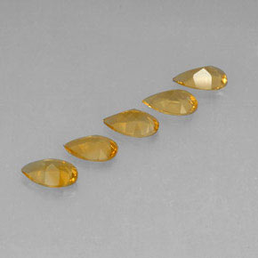 3,08 ct natürliche goldener Citrin-Edelsteine, Birnenform, VVS