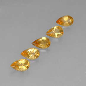 3,12 ct natürliche goldener Citrin-Edelsteine, Birnenform, VVS