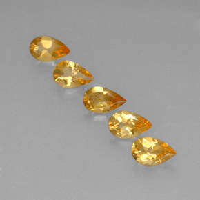 3,12 ct natürliche goldener Citrin-Edelsteine, Birnenform, VVS