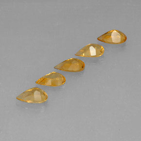 3,12 ct natürliche goldener Citrin-Edelsteine, Birnenform, VVS