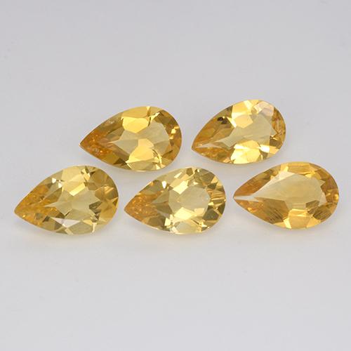 3,17 ct natürliche goldener Citrin-Edelsteine, Birnenform, VVS-VS