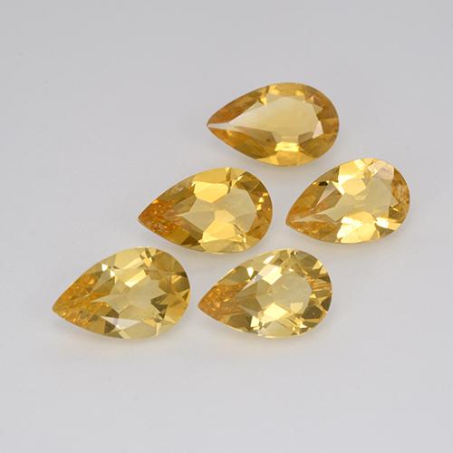3,17 ct natürliche goldener Citrin-Edelsteine, Birnenform, VVS-VS