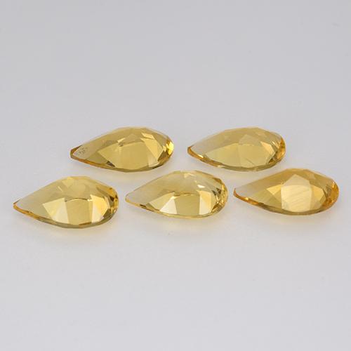 3,17 ct natürliche goldener Citrin-Edelsteine, Birnenform, VVS-VS