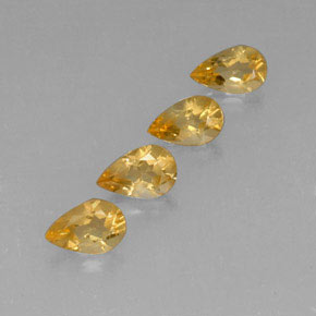 2,63 ct natürliche gelber Citrin-Edelsteine, Birnenform, VVS